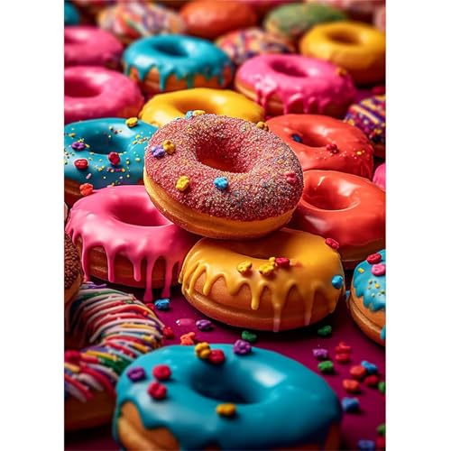 Puzzle 300 Teile,Puzzles Für Erwachsene,Herausforderndes Rätsel,Pädagogisches Spiel Puzzlespiele für Die Ganze Familie,Dekoration Geschenke - Leckere Donuts von Yoonqun