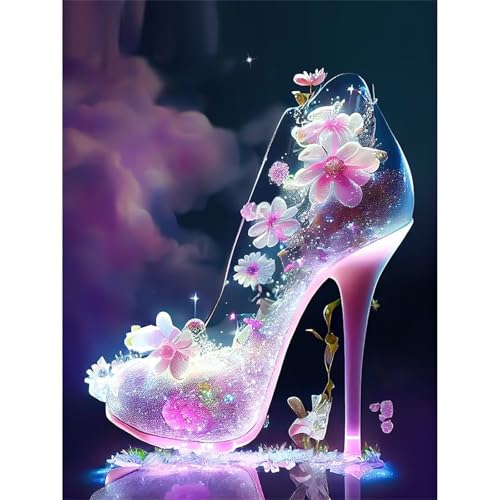 Puzzle 300 Teile,Puzzles für Erwachsene,Herausforderndes Rätsel,Pädagogisches Spiel Puzzlespiele für Die Ganze Familie,Dekoration Geschenke - Blumen High Heels von Yoonqun