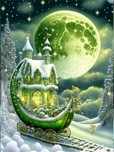 Puzzle 300 Teile,Puzzles für Erwachsene,Herausforderndes Rätsel,Pädagogisches Spiel Puzzlespiele für Die Ganze Familie,Dekoration Geschenke - Grüner Mondschlitten Puzzle 300 Teile,Puzzles für Erwachsene,Herausforderndes Rätsel,Pädagogisches Spiel Puzzlespiele für Die Ganze Familie,Dekoration Geschenke - Grüner Mondschlitten von Yoonqun