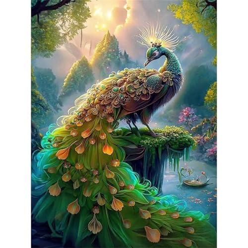 Puzzle 300 Teile,Puzzles für Erwachsene,Herausforderndes Rätsel,Pädagogisches Spiel Puzzlespiele für Die Ganze Familie,Dekoration Geschenke - Schöner Pfau von Yoonqun