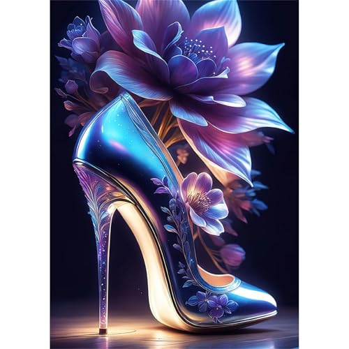Puzzle 500 Teile,Puzzles Für Erwachsene,Herausforderndes Rätsel,Pädagogisches Spiel Puzzlespiele für Die Ganze Familie,Dekoration Geschenke - Lila High Heels mit Blumenmuster Puzzle 500 Teile,Puzzles Für Erwachsene,Herausforderndes Rätsel,Pädagogisches Spiel Puzzlespiele für Die Ganze Familie,Dekoration Geschenke - Lila High Heels mit Blumenmuster von Yoonqun