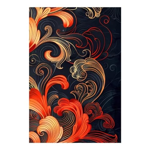 Puzzle 500 Teile,Puzzles für Erwachsene,Herausforderndes Rätsel,Pädagogisches Spiel Puzzlespiele für Die Ganze Familie,Dekoration Geschenke - Abstrakte Blumen von Yoonqun