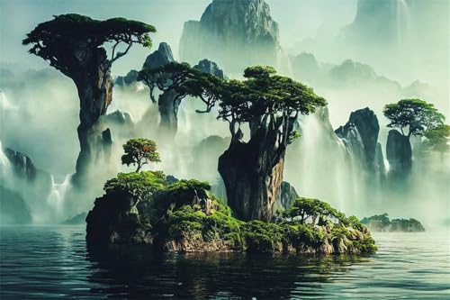 Puzzle 500 Teile,Puzzles für Erwachsene,Herausforderndes Rätsel,Pädagogisches Spiel Puzzlespiele für Die Ganze Familie,Dekoration Geschenke - Baum Landschaft Natürlich von Yoonqun