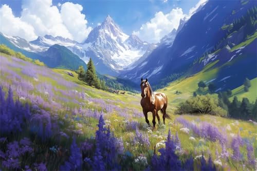 Puzzle 500 Teile,Puzzles für Erwachsene,Herausforderndes Rätsel,Pädagogisches Spiel Puzzlespiele für Die Ganze Familie,Dekoration Geschenke - Bergwildpferd Puzzle 500 Teile,Puzzles für Erwachsene,Herausforderndes Rätsel,Pädagogisches Spiel Puzzlespiele für Die Ganze Familie,Dekoration Geschenke - Bergwildpferd von Yoonqun
