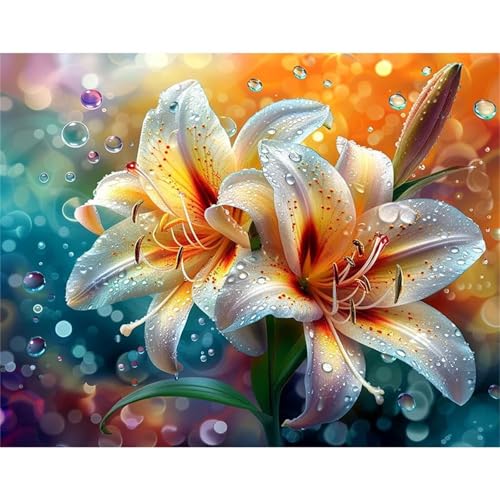 Puzzle 500 Teile,Puzzles für Erwachsene,Herausforderndes Rätsel,Pädagogisches Spiel Puzzlespiele für Die Ganze Familie,Dekoration Geschenke - Blumenlilien von Yoonqun