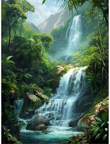 Puzzle 500 Teile,Puzzles für Erwachsene,Herausforderndes Rätsel,Pädagogisches Spiel Puzzlespiele für Die Ganze Familie,Dekoration Geschenke - Dschungelwasserfälle Puzzle 500 Teile,Puzzles für Erwachsene,Herausforderndes Rätsel,Pädagogisches Spiel Puzzlespiele für Die Ganze Familie,Dekoration Geschenke - Dschungelwasserfälle von Yoonqun