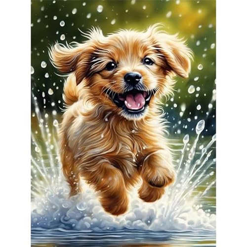 Puzzle 500 Teile,Puzzles für Erwachsene,Herausforderndes Rätsel,Pädagogisches Spiel Puzzlespiele für Die Ganze Familie,Dekoration Geschenke - Glücklicher Welpe von Yoonqun