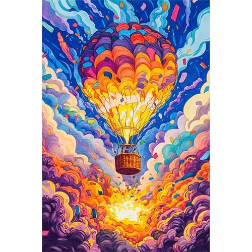 Puzzle 500 Teile,Puzzles für Erwachsene,Herausforderndes Rätsel,Pädagogisches Spiel Puzzlespiele für Die Ganze Familie,Dekoration Geschenke - Heißluftballon von Yoonqun