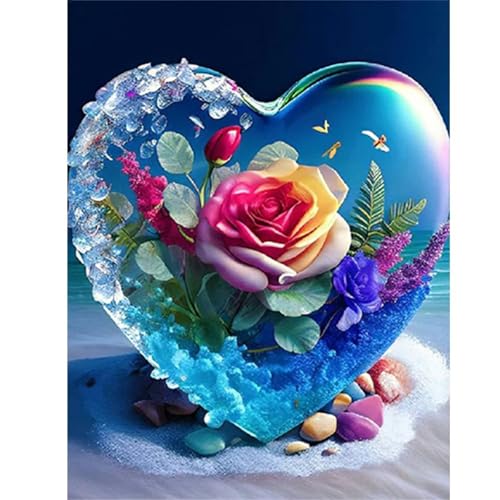 Puzzle 500 Teile,Puzzles für Erwachsene,Herausforderndes Rätsel,Pädagogisches Spiel Puzzlespiele für Die Ganze Familie,Dekoration Geschenke - Liebe Strand Blumen von Yoonqun