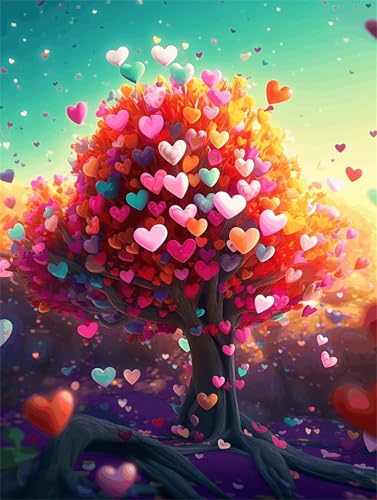 Puzzle 500 Teile,Puzzles für Erwachsene,Herausforderndes Rätsel,Pädagogisches Spiel Puzzlespiele für Die Ganze Familie,Dekoration Geschenke - Liebesbaum von Yoonqun