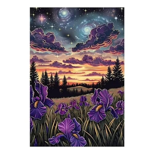 Puzzle 500 Teile,Puzzles für Erwachsene,Herausforderndes Rätsel,Pädagogisches Spiel Puzzlespiele für Die Ganze Familie,Dekoration Geschenke - Lila Schwertlilien Puzzle 500 Teile,Puzzles für Erwachsene,Herausforderndes Rätsel,Pädagogisches Spiel Puzzlespiele für Die Ganze Familie,Dekoration Geschenke - Lila Schwertlilien von Yoonqun