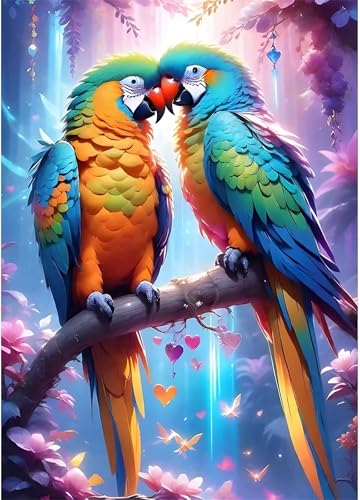 Puzzle 500 Teile,Puzzles für Erwachsene,Herausforderndes Rätsel,Pädagogisches Spiel Puzzlespiele für Die Ganze Familie,Dekoration Geschenke - Papageienpaar Puzzle 500 Teile,Puzzles für Erwachsene,Herausforderndes Rätsel,Pädagogisches Spiel Puzzlespiele für Die Ganze Familie,Dekoration Geschenke - Papageienpaar von Yoonqun