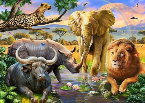 Puzzle 60 Teile,Puzzles Für Erwachsene,Herausforderndes Rätsel,Pädagogisches Spiel Puzzlespiele für Die Ganze Familie,Dekoration Geschenke - Afrikanische Tiere Puzzle 60 Teile,Puzzles Für Erwachsene,Herausforderndes Rätsel,Pädagogisches Spiel Puzzlespiele für Die Ganze Familie,Dekoration Geschenke - Afrikanische Tiere von Yoonqun