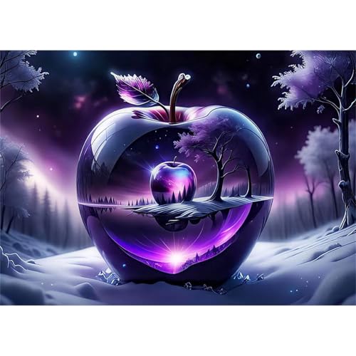 Puzzle 60 Teile,Puzzles Für Erwachsene,Herausforderndes Rätsel,Pädagogisches Spiel Puzzlespiele für Die Ganze Familie,Dekoration Geschenke - Lila Landschaft von Yoonqun