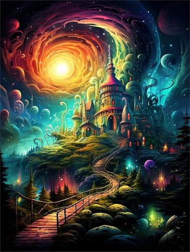 Puzzle 60 Teile,Puzzles Für Erwachsene,Herausforderndes Rätsel,Pädagogisches Spiel Puzzlespiele für Die Ganze Familie,Dekoration Geschenke - Traumschloss von Yoonqun