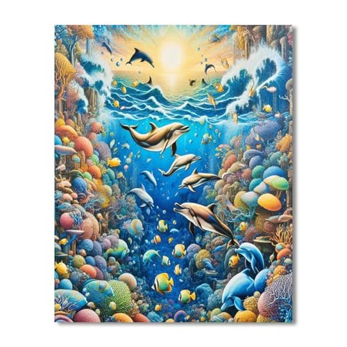 Puzzle 60 Teile,Puzzles Für Erwachsene,Herausforderndes Rätsel,Pädagogisches Spiel Puzzlespiele für Die Ganze Familie,Dekoration Geschenke - Unterwassertiere Delfine Puzzle 60 Teile,Puzzles Für Erwachsene,Herausforderndes Rätsel,Pädagogisches Spiel Puzzlespiele für Die Ganze Familie,Dekoration Geschenke - Unterwassertiere Delfine von Yoonqun