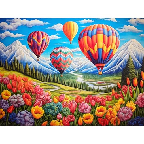 Puzzle 700 Teile,Puzzles für Erwachsene,Herausforderndes Rätsel,Pädagogisches Spiel Puzzlespiele für Die Ganze Familie,Dekoration Geschenke - Heißluftballon-Landschaft von Yoonqun