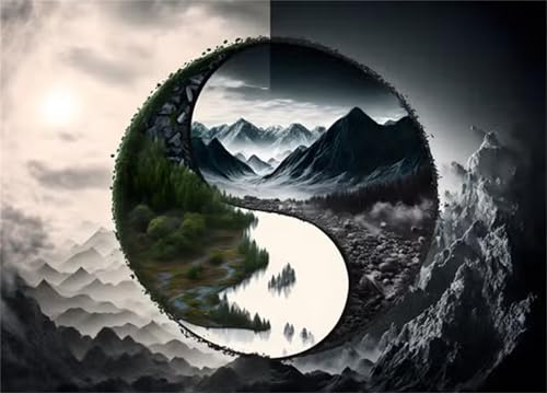 Puzzle 700 Teile,Puzzles für Erwachsene,Herausforderndes Rätsel,Pädagogisches Spiel Puzzlespiele für Die Ganze Familie,Dekoration Geschenke - Taiji-Landschaft von Yoonqun