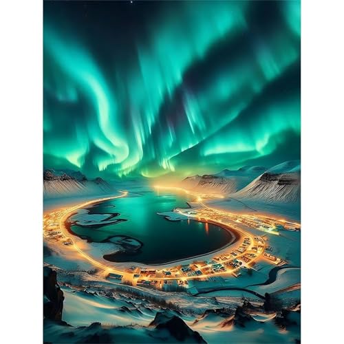 Puzzle 700 Teile,Puzzles für Erwachsene,Herausforderndes Rätsel,Pädagogisches Spiel Puzzlespiele für Die Ganze Familie,Dekoration Geschenke - Wunderschöne Aurora-Landschaft von Yoonqun