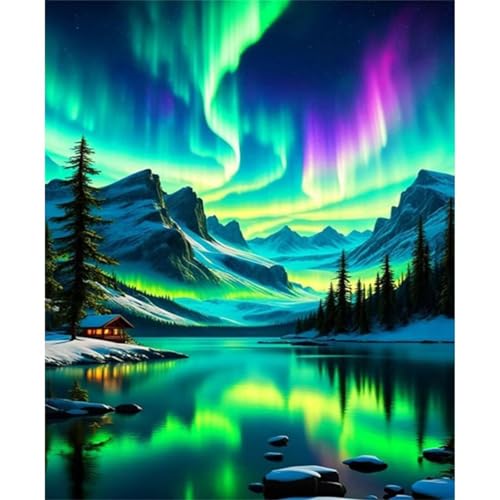 Puzzles 1000 Teile, Aurora-See Puzzle für Erwachsene,78x53cm Puzzle Lernspiel Herausforderung Spielzeug 1000 Teile Puzzles für Erwachsene Kinder von Yoonqun