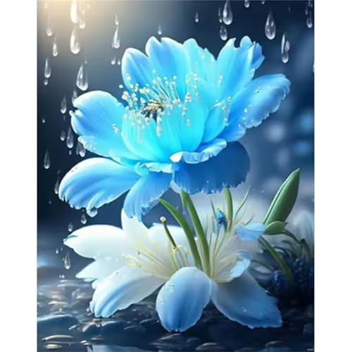 Puzzles 1000 Teile, Blaue Blume Puzzle für Erwachsene,75x50cm Puzzle Lernspiel Herausforderung Spielzeug 1000 Teile Puzzles für Erwachsene Kinder von Yoonqun