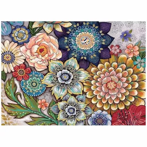Puzzles 1000 Teile, Bunte Blumen Puzzle für Erwachsene,78x53cm Puzzle Lernspiel Herausforderung Spielzeug 1000 Teile Puzzles für Erwachsene Kinder Puzzles 1000 Teile, Bunte Blumen Puzzle für Erwachsene,78x53cm Puzzle Lernspiel Herausforderung Spielzeug 1000 Teile Puzzles für Erwachsene Kinder von Yoonqun