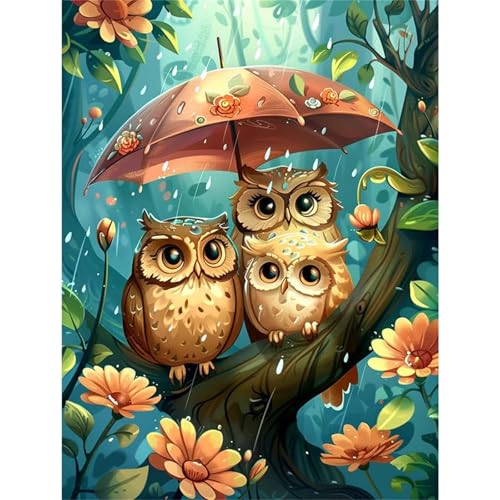 Puzzles 1000 Teile, Cartoon-Eulen Puzzle für Erwachsene,78x53cm Puzzle Lernspiel Herausforderung Spielzeug 1000 Teile Puzzles für Erwachsene Kinder von Yoonqun
