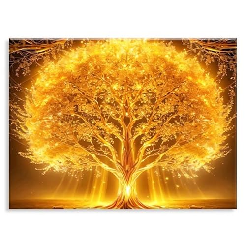 Puzzles 1000 Teile, Goldener Baum des Lebens Puzzle für Erwachsene,75x50cm Puzzle Lernspiel Herausforderung Spielzeug 1000 Teile Puzzles für Erwachsene Kinder von Yoonqun