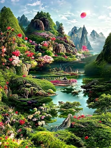 Puzzles 1000 Teile, Grüne Landschaft Puzzle für Erwachsene,78x53cm Puzzle Lernspiel Herausforderung Spielzeug 1000 Teile Puzzles für Erwachsene Kinder von Yoonqun