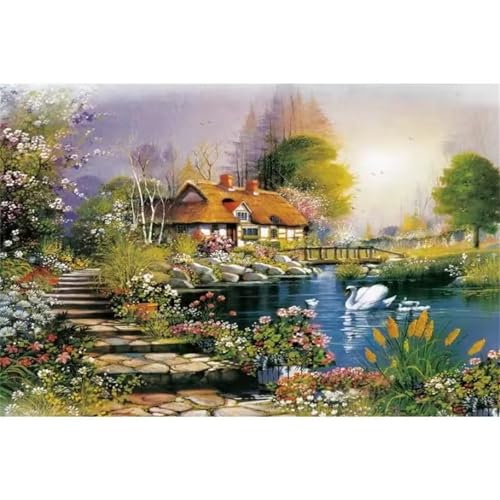 Puzzles 1000 Teile, Landsee Schwan Puzzle für Erwachsene,75x50cm Puzzle Lernspiel Herausforderung Spielzeug 1000 Teile Puzzles für Erwachsene Kinder von Yoonqun