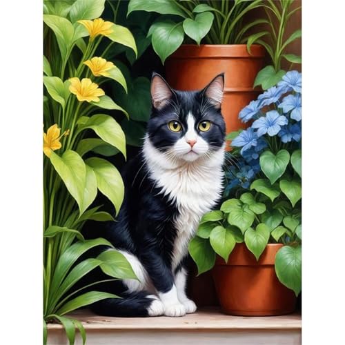 Puzzles 1000 Teile, Pflanzenkatze Puzzle für Erwachsene,75x50cm Puzzle Lernspiel Herausforderung Spielzeug 1000 Teile Puzzles für Erwachsene Kinder von Yoonqun