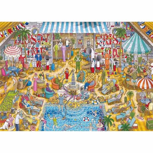 Puzzles 1000 Teile, Poolparty Puzzle für Erwachsene,78x53cm Puzzle Lernspiel Herausforderung Spielzeug 1000 Teile Puzzles für Erwachsene Kinder von Yoonqun