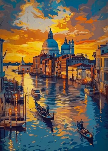 Puzzles 1000 Teile, Puzzle Für Erwachsene,75x50 cm Puzzle Lernspiel Herausforderung Spielzeug 1000 Venedig Landschaft Puzzles für Erwachsene von Yoonqun