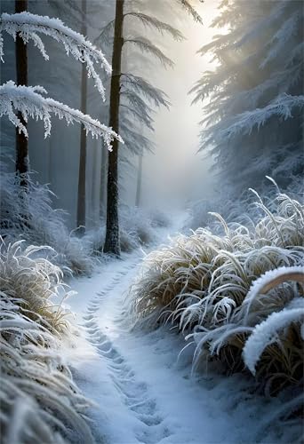 Puzzles 1000 Teile, Winterwald Puzzle für Erwachsene,78x53cm Puzzle Lernspiel Herausforderung Spielzeug 1000 Teile Puzzles für Erwachsene Kinder von Yoonqun