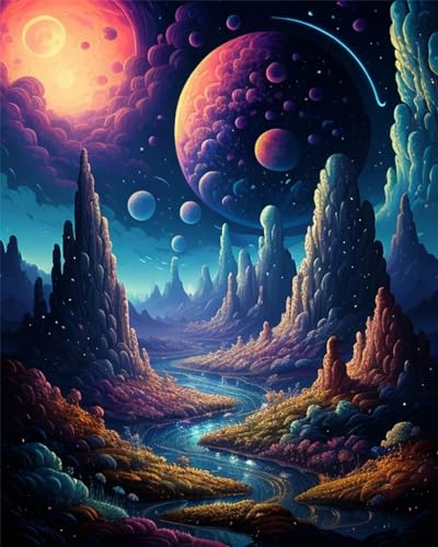 Puzzles 1000 Teile, Wunderland-Landschaft Puzzle für Erwachsene,78x53cm Puzzle Lernspiel Herausforderung Spielzeug 1000 Teile Puzzles für Erwachsene Kinder von Yoonqun