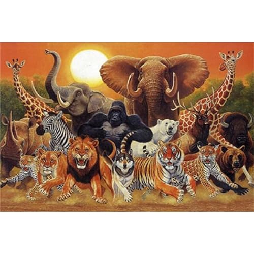 Puzzles 120 Teile, Afrikanische Tiere Puzzle für Erwachsene,25x20cm Puzzle Lernspiel Herausforderung Spielzeug 120 Teile Puzzles für Erwachsene Kinder von Yoonqun