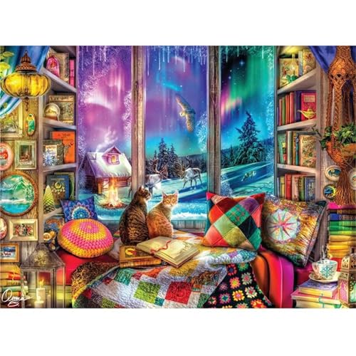 Puzzles 120 Teile, Aurora Landschaft Tiere Puzzle für Erwachsene,28x23cm Puzzle Lernspiel Herausforderung Spielzeug 120 Teile Puzzles für Erwachsene Kinder von Yoonqun