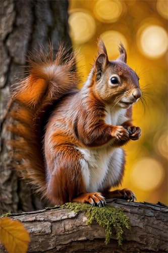 Puzzles 120 Teile, Eichhörnchen Tier Puzzle für Erwachsene,25x20cm Puzzle Lernspiel Herausforderung Spielzeug 120 Teile Puzzles für Erwachsene Kinder von Yoonqun