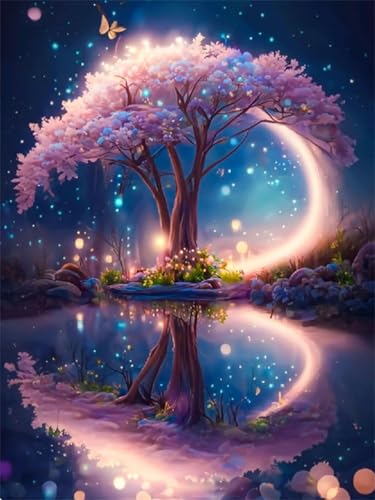 Puzzles 120 Teile, Fantasie-Baum-Reflexion Puzzle für Erwachsene,25x20cm Puzzle Lernspiel Herausforderung Spielzeug 120 Teile Puzzles für Erwachsene Kinder von Yoonqun