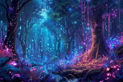 Puzzles 120 Teile, Leuchtender Dschungel Puzzle für Erwachsene,25x20cm Puzzle Lernspiel Herausforderung Spielzeug 120 Teile Puzzles für Erwachsene Kinder von Yoonqun