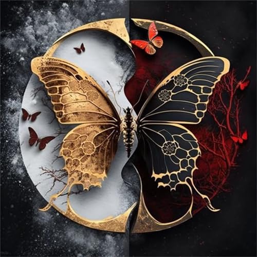 Puzzles 120 Teile, Puzzle Für Erwachsene, 20x20 cm Puzzle Lernspiel Herausforderung Spielzeug 120 Teile Schmetterling abstrakt Puzzles für Erwachsene von Yoonqun