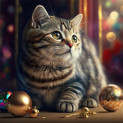 Puzzles 120 Teile, Puzzle Für Erwachsene, 20x20 cm Puzzle Lernspiel Herausforderung Spielzeug 120 Teile Weihnachten Katze Tier Puzzles für Erwachsene von Yoonqun