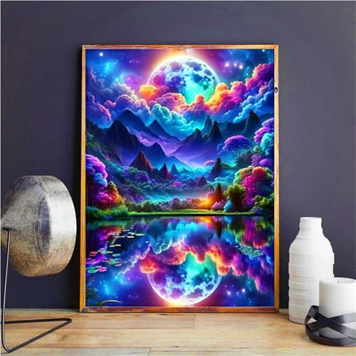 Puzzles 120 Teile, Puzzle Für Erwachsene,25x20 cm Puzzle Lernspiel Herausforderung Spielzeug 120 Mondlicht Wolken Reflexionen Puzzles für Erwachsene von Yoonqun