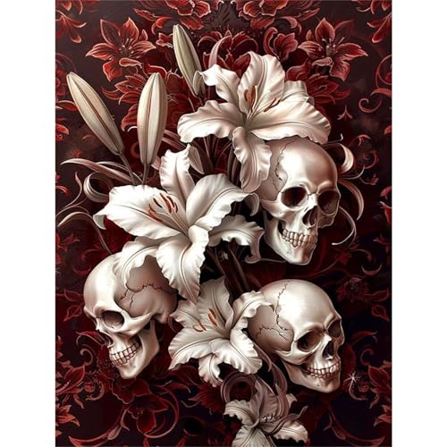 Puzzles 1200 Teile, Lilienschädel Puzzle für Erwachsene,75x50cm Puzzle Lernspiel Herausforderung Spielzeug 1200 Teile Puzzles für Erwachsene Kinder von Yoonqun