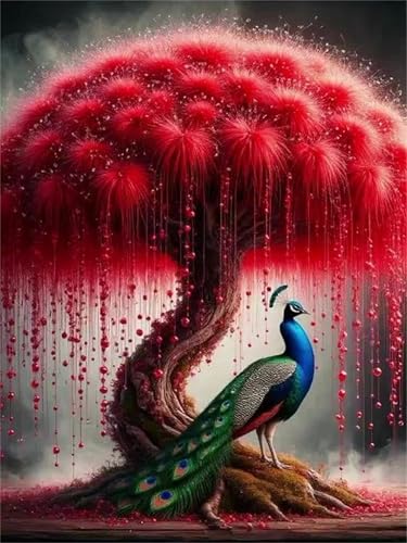 Puzzles 1200 Teile, Puzzle Für Erwachsene,75x50 cm Puzzle Lernspiel Herausforderung Spielzeug 1200 Roter Baumpfau Puzzles für Erwachsene von Yoonqun