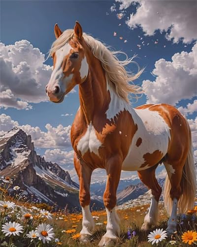 Puzzles 1314 Teile, Puzzle Für Erwachsene,75x50 cm Puzzle Lernspiel Herausforderung Spielzeug 1314 Bergpferd Puzzles für Erwachsene von Yoonqun