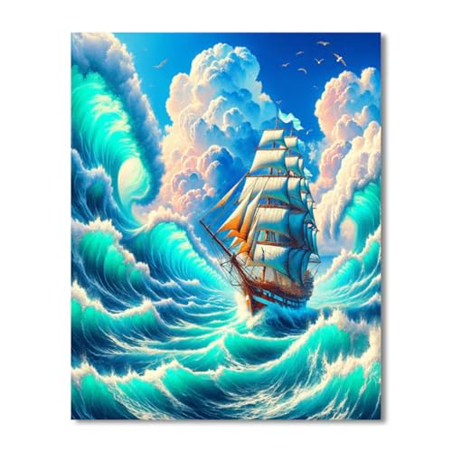 Puzzles 1314 Teile, Puzzle Für Erwachsene,75x50 cm Puzzle Lernspiel Herausforderung Spielzeug 1314 Ozeanwellensegler Puzzles für Erwachsene von Yoonqun