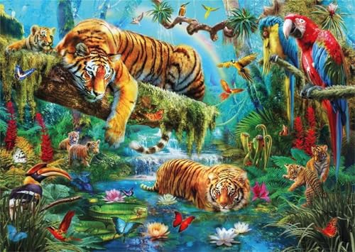 Puzzles 1314 Teile, Puzzle Für Erwachsene,75x50 cm Puzzle Lernspiel Herausforderung Spielzeug 1314 Tiger-Dschungelpapagei Puzzles für Erwachsene Puzzles 1314 Teile, Puzzle Für Erwachsene,75x50 cm Puzzle Lernspiel Herausforderung Spielzeug 1314 Tiger-Dschungelpapagei Puzzles für Erwachsene von Yoonqun
