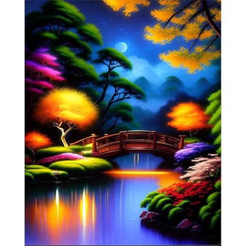 Puzzles 1500 Teile, Abstrakte Landschaftsbrücke Puzzle für Erwachsene,87x57cm Puzzle Lernspiel Herausforderung Spielzeug 1500 Teile Puzzles für Erwachsene Kinder von Yoonqun