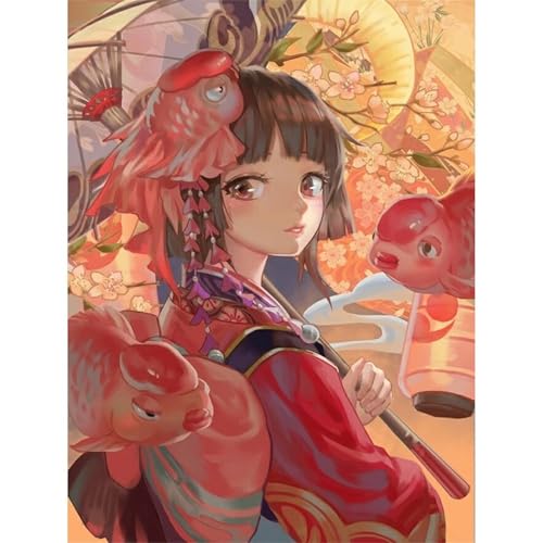 Puzzles 1500 Teile, Anime-Mädchen Koi Puzzle für Erwachsene,87x57cm Puzzle Lernspiel Herausforderung Spielzeug 1500 Teile Puzzles für Erwachsene Kinder von Yoonqun
